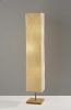 58" Natural Column Floor Lamp With Natural Paper Shade