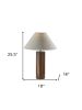 Canopy Walnut Wood Block Table Lamp