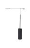 64" Black Metal LED Light Changing Swing Arm Floor Lamp