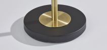 65" Brass Torchiere Floor Lamp With White Acrylic Globe Shade