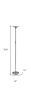 71" Silver LED Torchiere Floor Lamp With White Glass Cone Shade