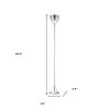 67" Steel Floor Lamp With Silver Steel Bell Shade