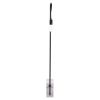 59" Black And White Marble And Steel LED Floor Lamp