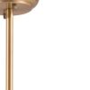 Gold Shaded Two Light Metal Dimmable Ceiling Light With White Shades