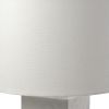 White Marble And Natural Wood Block Table Or Desk Lamp