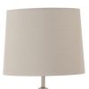 Set of Two Modern Distressed Gray and Silver Table Lamps