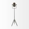 61" Antiqued Gold LED Movie Set Floor Lamp With Gold Metal Shade