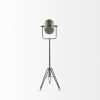61" Antiqued Gold LED Movie Set Floor Lamp With Gold Metal Shade