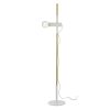 55" Brown And White Reading Floor Lamp