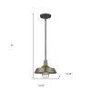 Brushed Gold Shallow Plate Adjustable Pendant Light