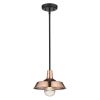 Shiny Copper Shallow Plate Adjustable Pendant Light
