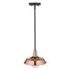 Shiny Copper Shallow Plate Adjustable Pendant Light