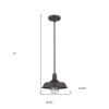 Antique Bronze Shallow Plate Adjustable Pendant Light