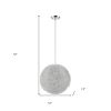 Luminary 1-Light Metallic Silver Pendant With Hand Woven Aluminum Wire Shade (12")