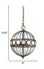 Aria 3-Light Oil-Rubbed Bronze Globe Pendant With Mother Of Pearl Accents
