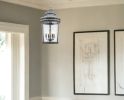 Kingston 4-Light Antique Lead Foyer Pendant With Curved Water Glass Panes