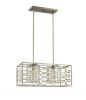 Brax 2-Light Washed Gold Island Pendant With Crystal Accents