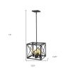 Brooklyn 4-Light Matte Black Pendant With Metal Framework Shade