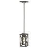 Bronze Metal Geometric Mini Pendant Hanging Light