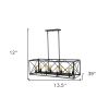 Brooklyn 8-Light Matte Black Island Pendant With Metal Framework Shade