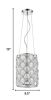 Isabella 1-Light Polished Nickel Drum Pendant With Crystal Accents