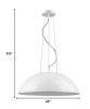 Layla 1-Light White Bowl Pendant