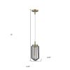 Gold and Black Metal Cage Pendant Hanging Light