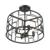 Amoret 4-Light Matte Black Convertible Pendant