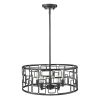 Amoret 5-Light Matte Black Convertible Pendant