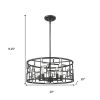 Amoret 5-Light Matte Black Convertible Pendant