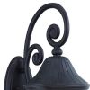 Three Light Matte Black Leaf Detail Wall Light