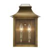 Manchester 2-Light Aged Brass Pocket Wall Light