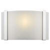 Polished Chrome Wall Sconce with Frosted Glass Shade