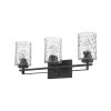 Livvy 3-Light Matte Black Vanity