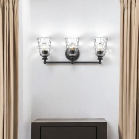 Mae 3-Light Matte Black Vanity