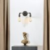 Two Light Industrial Textured Gray Wall Light