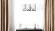Three Light Silver Frosted Glass Wall Sconce