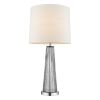 29" Silver Glass Buffet Lamp With Off White Empire Shade