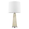 29" Champagne Glass Buffet Lamp With Off White Empire Shade
