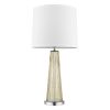 29" Champagne Glass Buffet Lamp With Off White Empire Shade