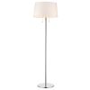59" Floor Lamp With White Linen Empire Shade