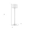 59" Floor Lamp With White Linen Empire Shade