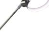 18" Nickel Metal Adjustable Swing Arm LED Desk Lamp With USB