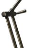 18" Antiqued Bronze Adjustable Swing Arm Desk Lamp USB With Antiqued Bronze Shade