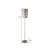 66" Steel Novelty Floor Lamp With Gray And White Drum Shade