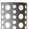 66" Steel Novelty Floor Lamp With Gray And White Drum Shade