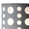66" Steel Novelty Floor Lamp With Gray And White Drum Shade