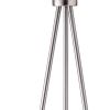 59" White Tripod Floor Lamp With White Drum Shade