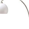 76" White Arc Floor Lamp With White Dome Shade