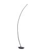 62" Silver And Soft White Arc LED Floor Lamp